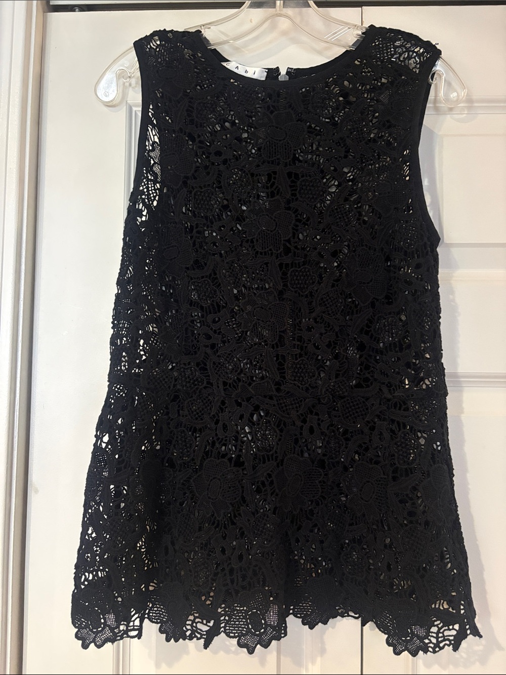 CAbi Black Lace Sleeveless Camisole